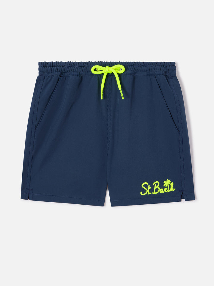 Short de bain confortable bleu marine pour garçon 