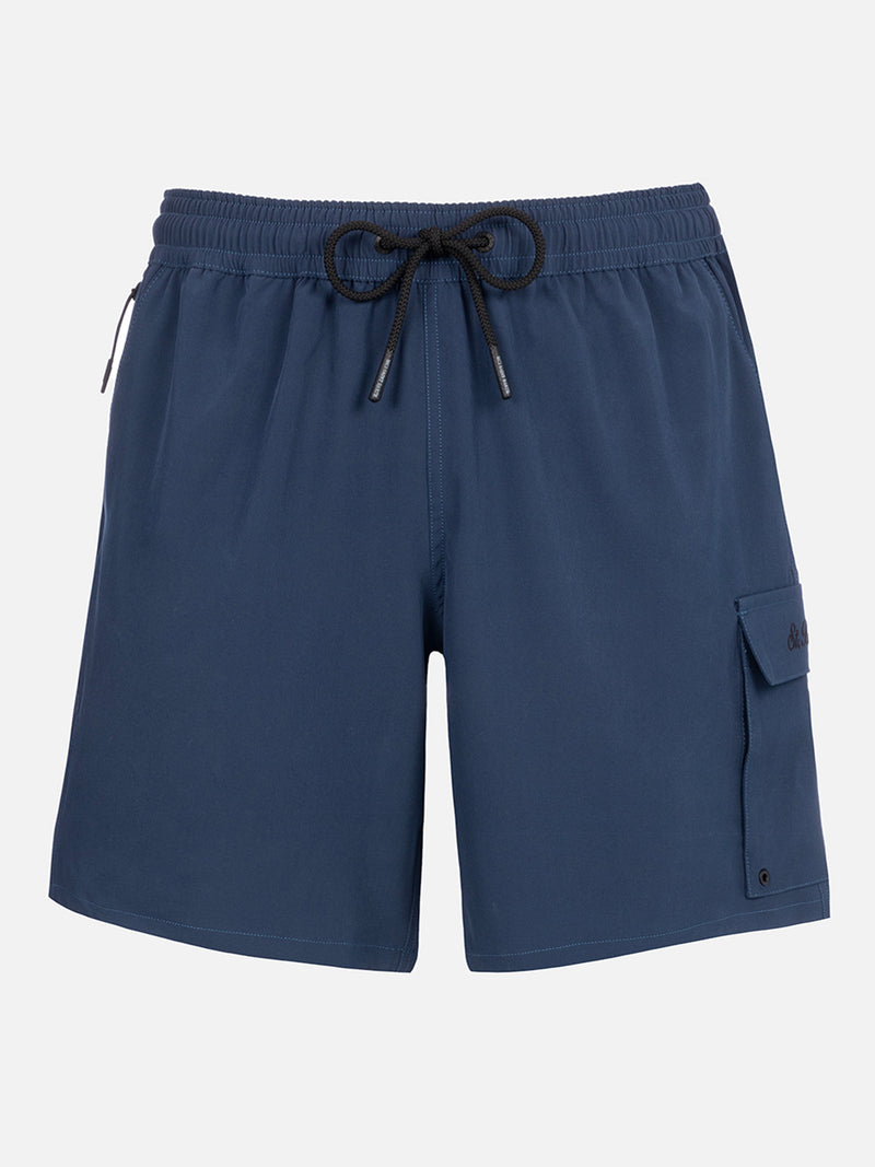 Blaue Comfort-Badeshorts für Herren