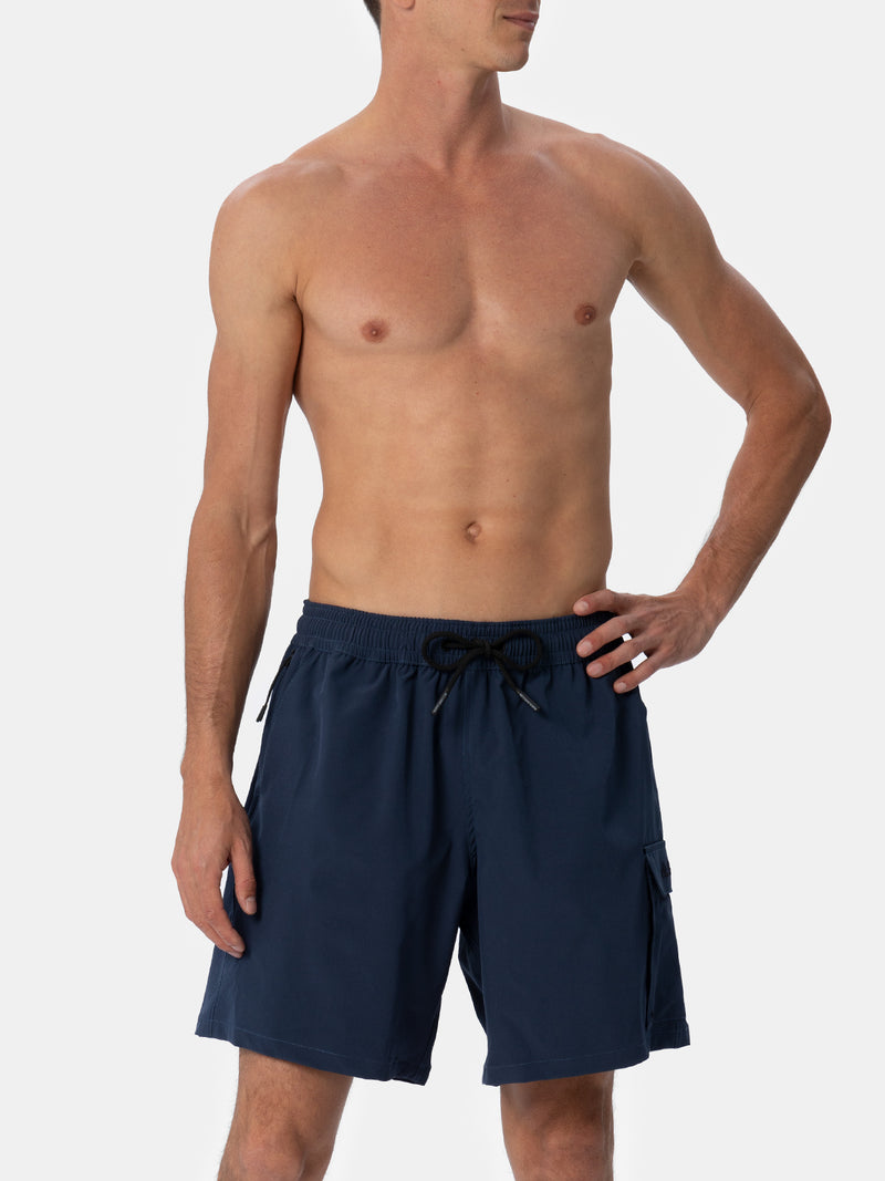 Blaue Comfort-Badeshorts für Herren