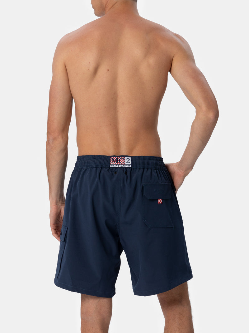 Blaue Comfort-Badeshorts für Herren