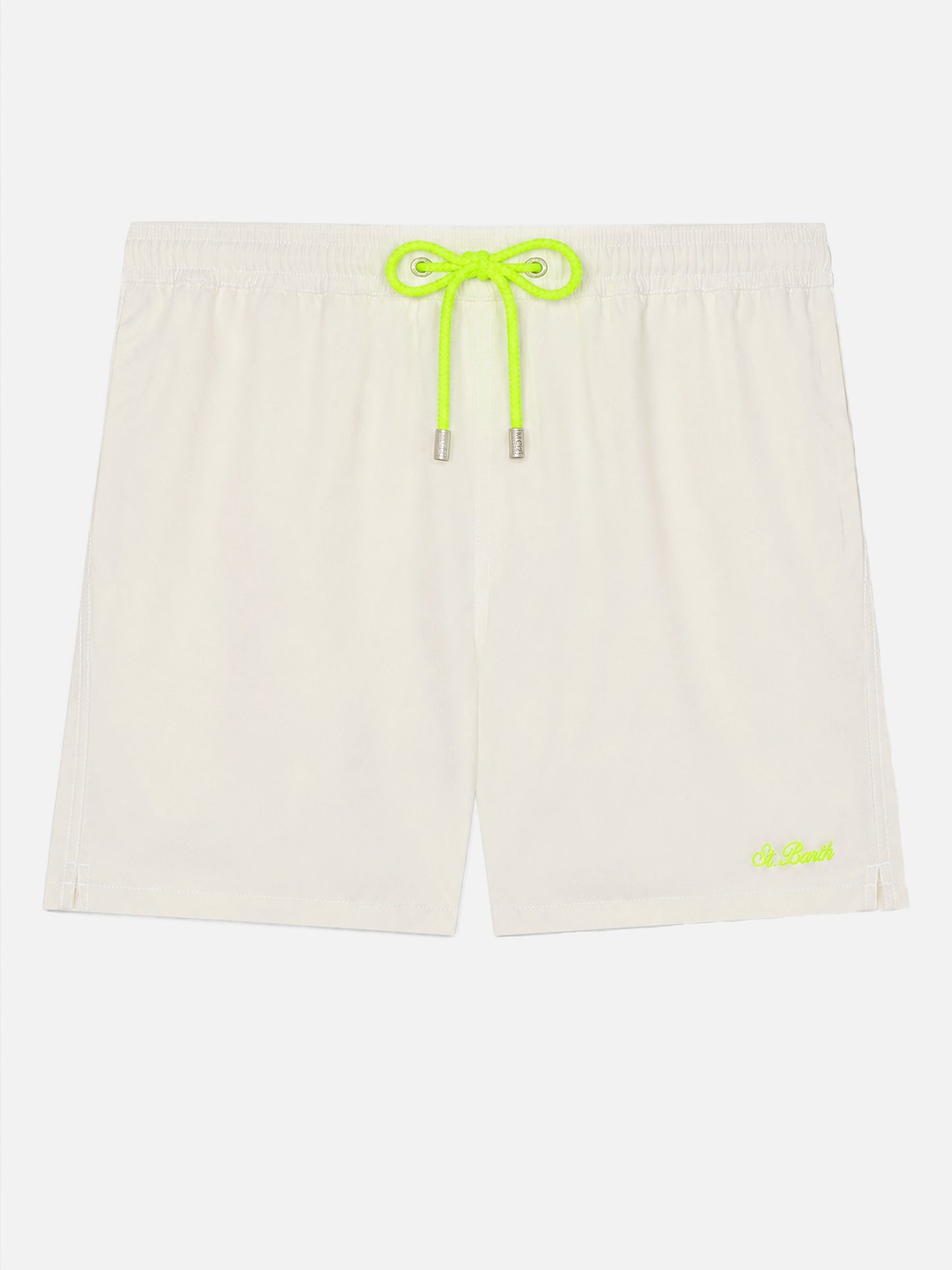 Short de bain Comfort blanc avec broderie St. Barth 