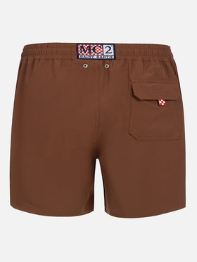 Brown classic stretch Comfort swim shorts