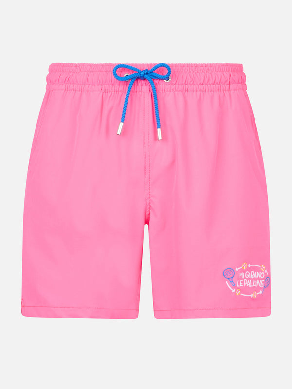 Man Comfort swim shorts with Mi girano le palline embroidery | INSULTI LUMINOSI SPECIAL EDITION