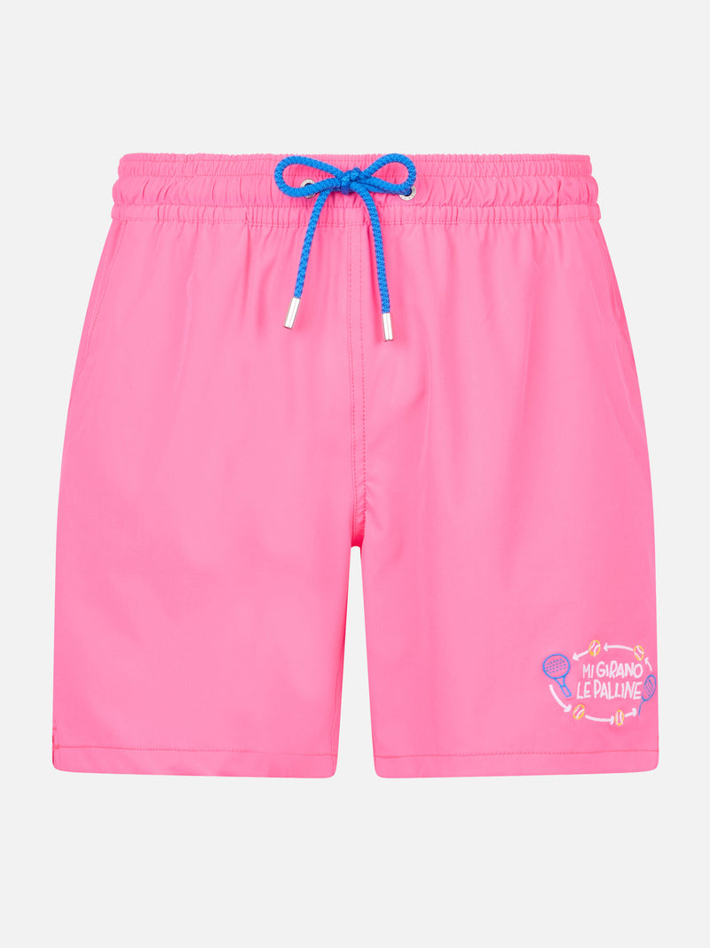 Man Comfort swim shorts with Mi girano le palline embroidery | INSULTI LUMINOSI SPECIAL EDITION