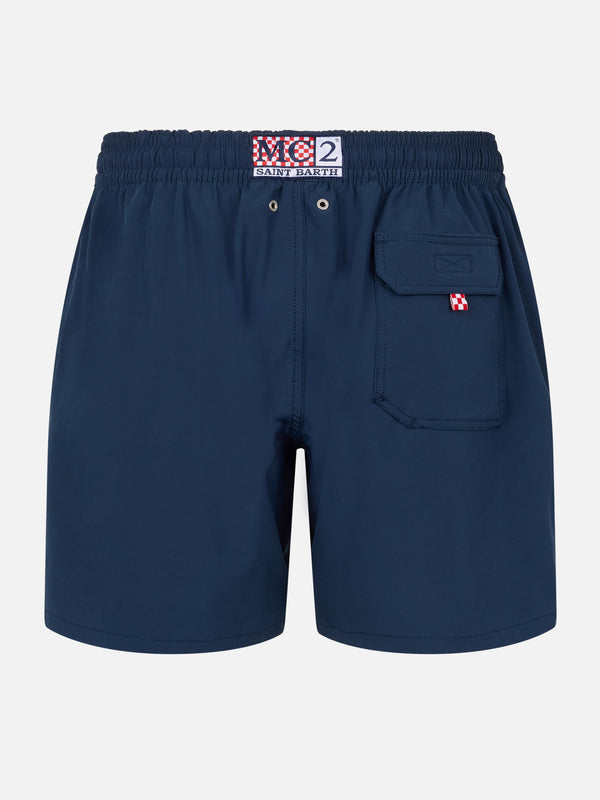 Man Comfort swim shorts with Dal Padel alla Brace embroidery | INSULTI LUMINOSI SPECIAL EDITION