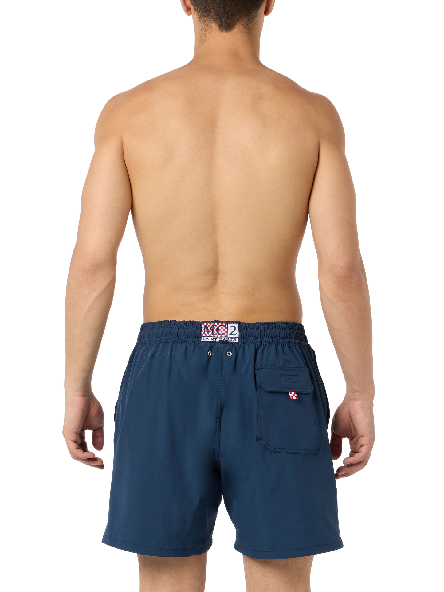 Comfort classic stretch swim shorts with Dal Padel alla Brace embroidery | INSULTI LUMINOSI SPECIAL EDITION