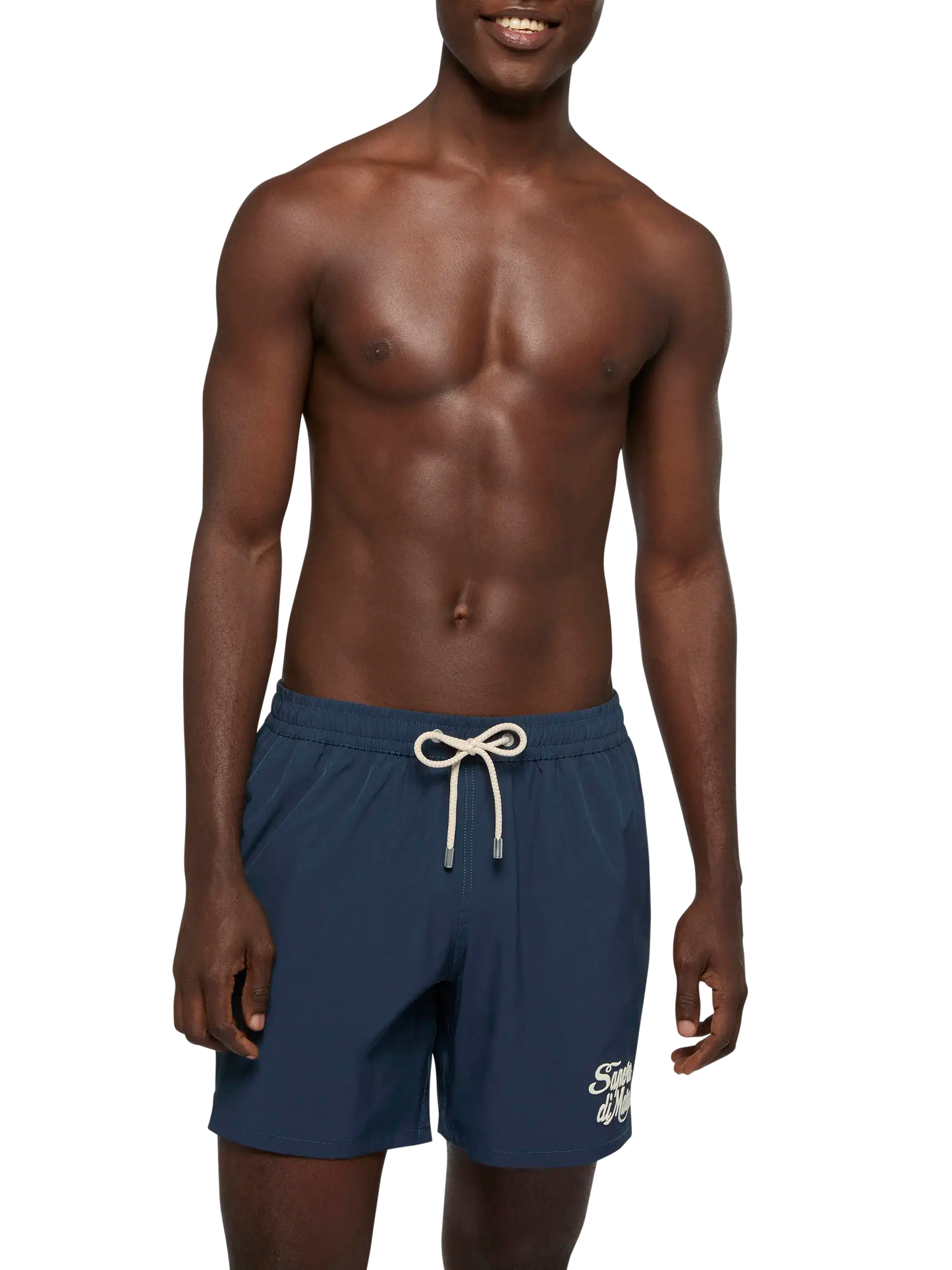 Navy blue Comfort swim shorts with Sapore di Mare embroidery | SAPORE DI MARE SPECIAL EDITION - MC2 Saint Barth