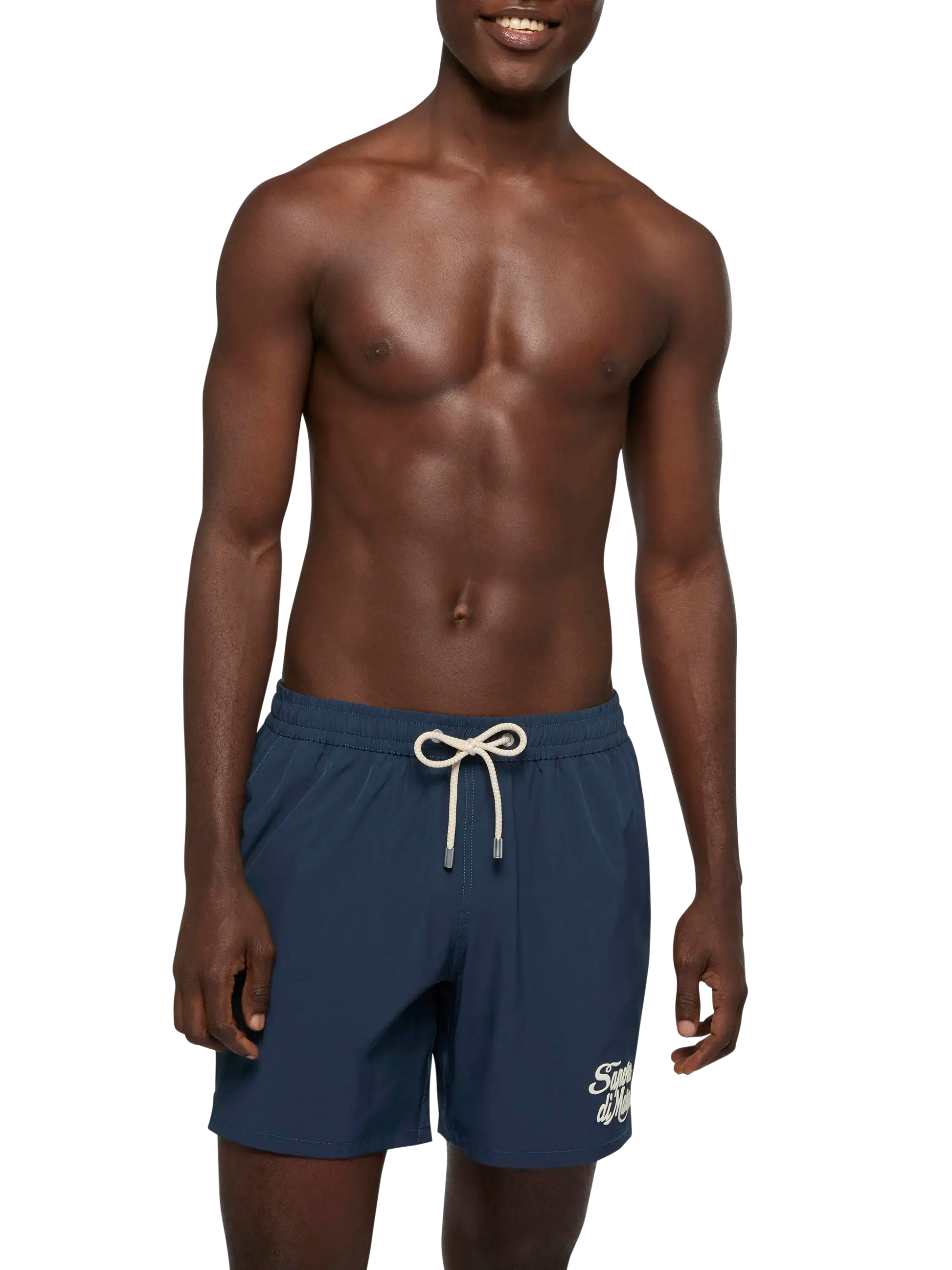 Navy blue Comfort swim shorts with Sapore di Mare embroidery | SAPORE DI MARE SPECIAL EDITION - MC2 Saint Barth