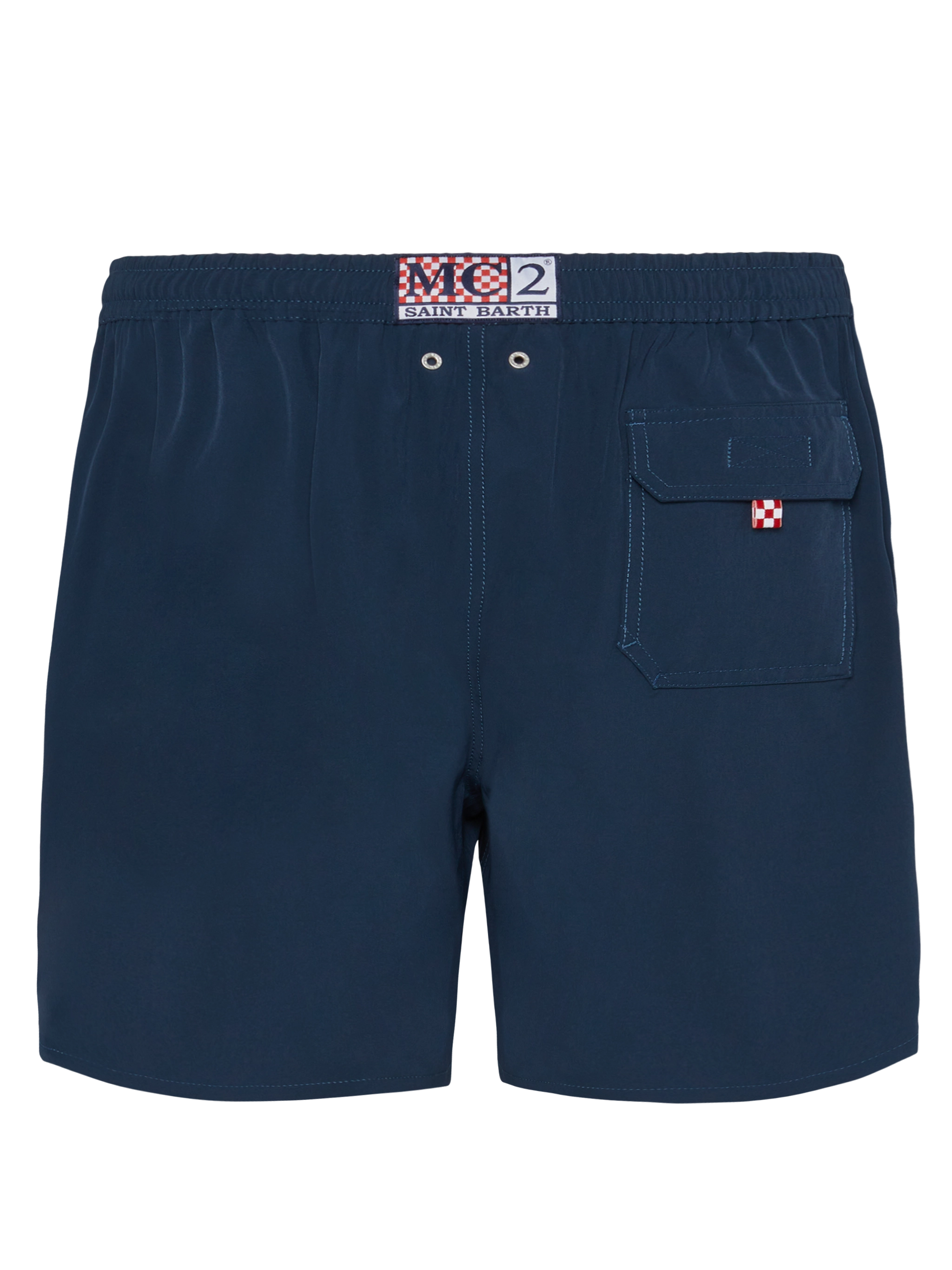 Navy blue Comfort swim shorts with Sapore di Mare embroidery | SAPORE DI MARE SPECIAL EDITION - MC2 Saint Barth