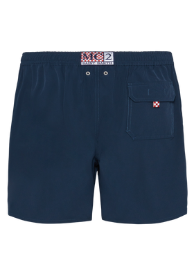 Navy blue Comfort swim shorts with Sapore di Mare embroidery | SAPORE DI MARE SPECIAL EDITION - MC2 Saint Barth