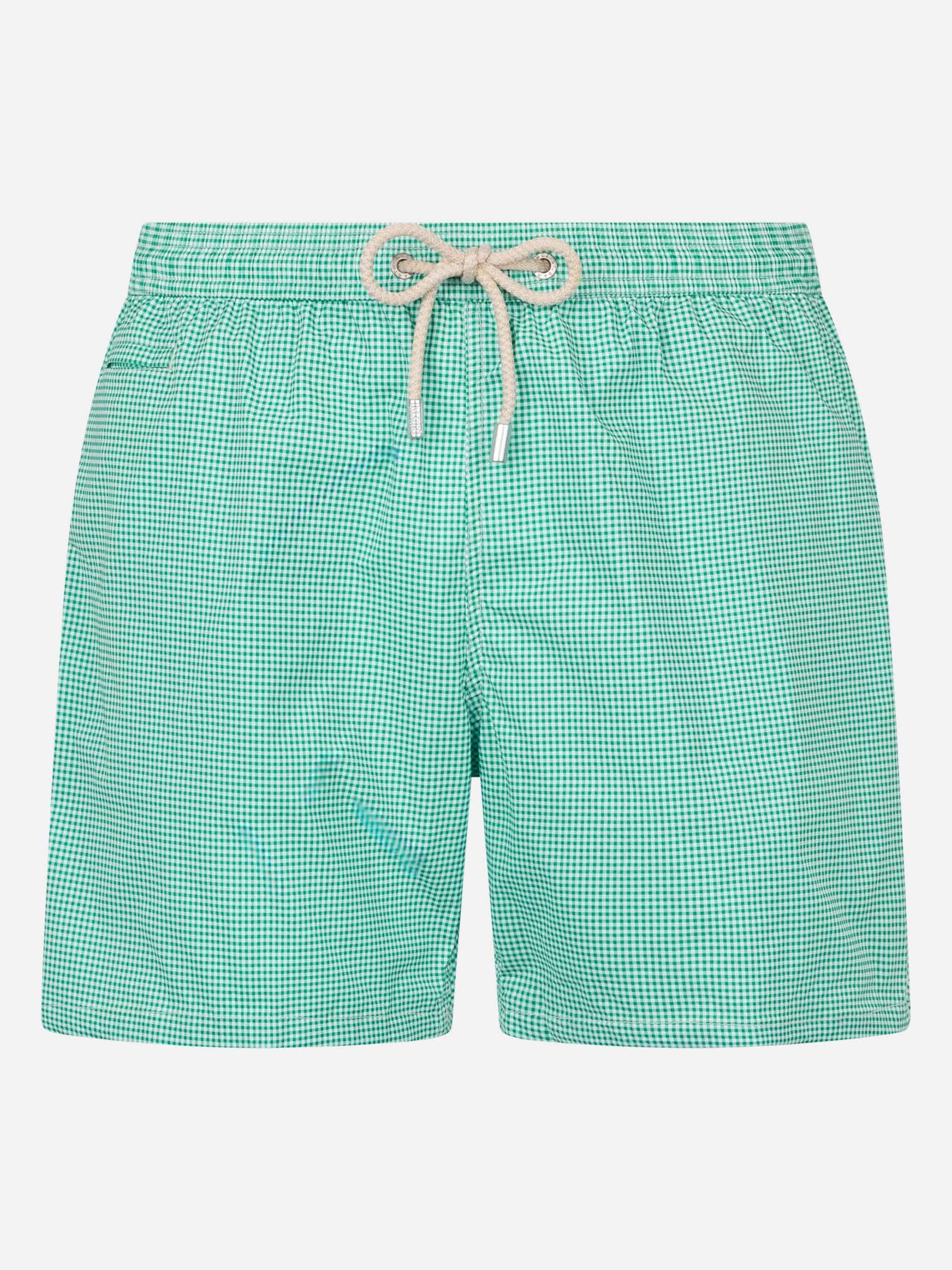 Man Comfort Light swim shorts with gingham print - MC2 Saint Barth