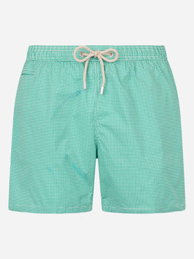 Man Comfort Light swim shorts with gingham print - MC2 Saint Barth