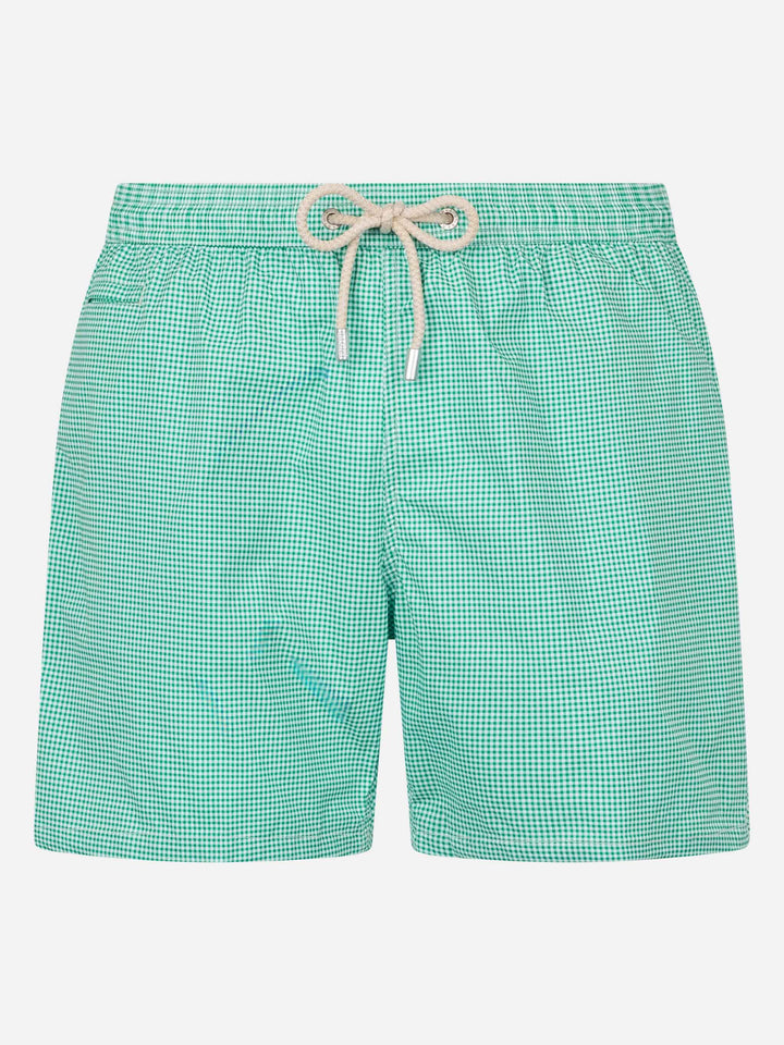 Man Comfort Light swim shorts with gingham print - MC2 Saint Barth