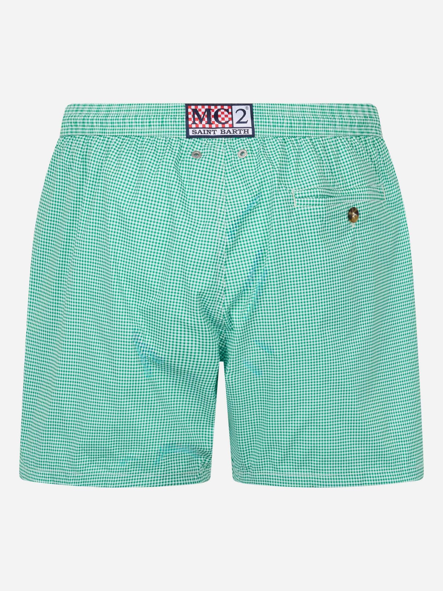 Man Comfort Light swim shorts with gingham print - MC2 Saint Barth