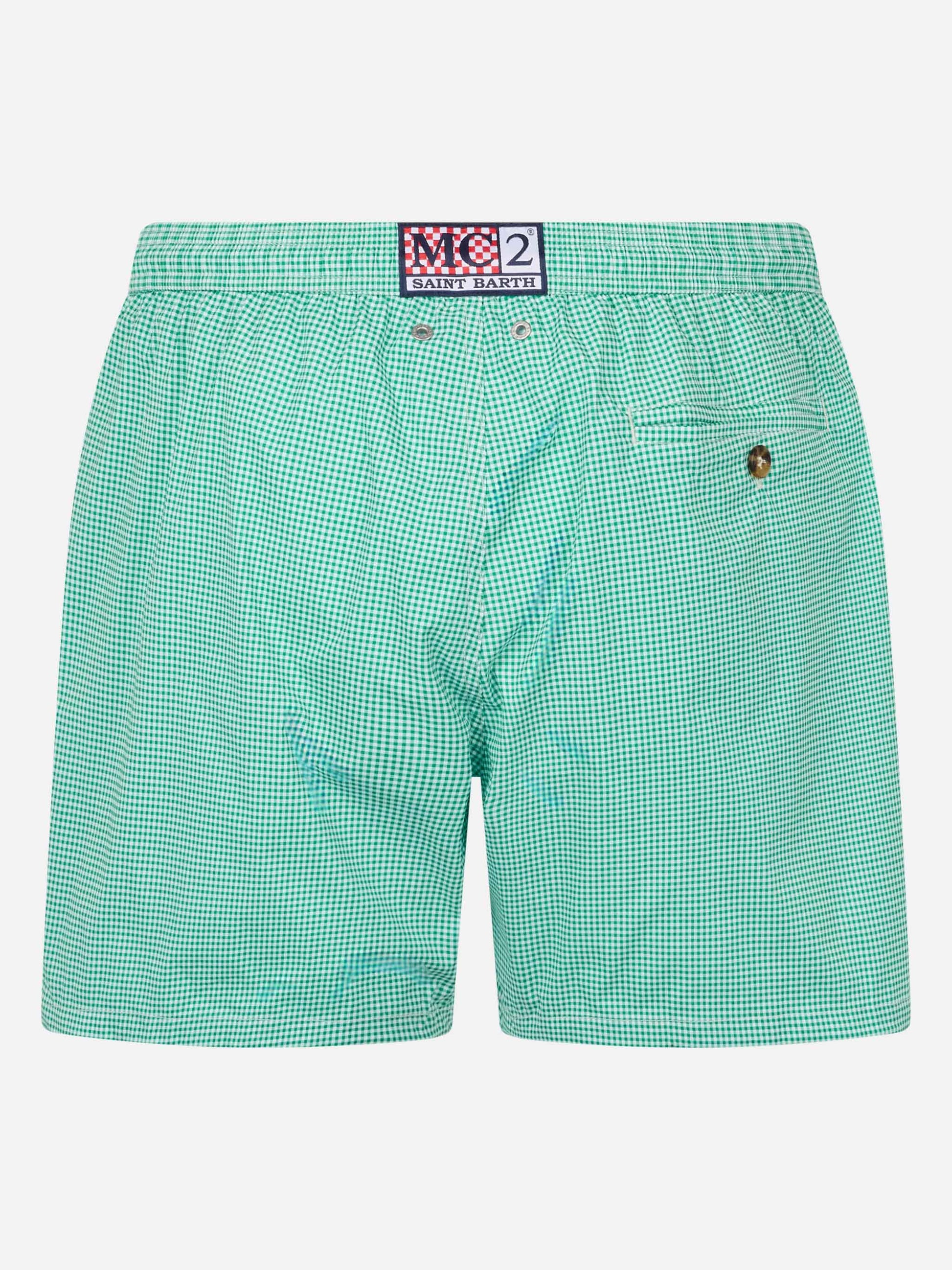 Man Comfort Light swim shorts with gingham print - MC2 Saint Barth