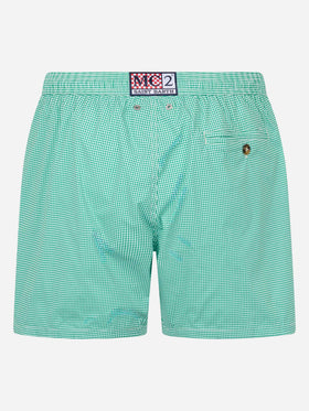 Man Comfort Light swim shorts with gingham print - MC2 Saint Barth