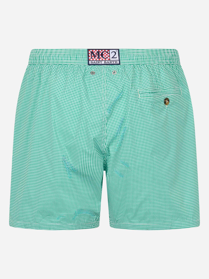 Man Comfort Light swim shorts with gingham print - MC2 Saint Barth