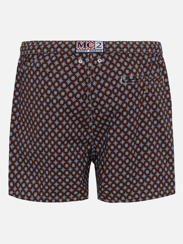 Comfort Light swim shorts with tie print