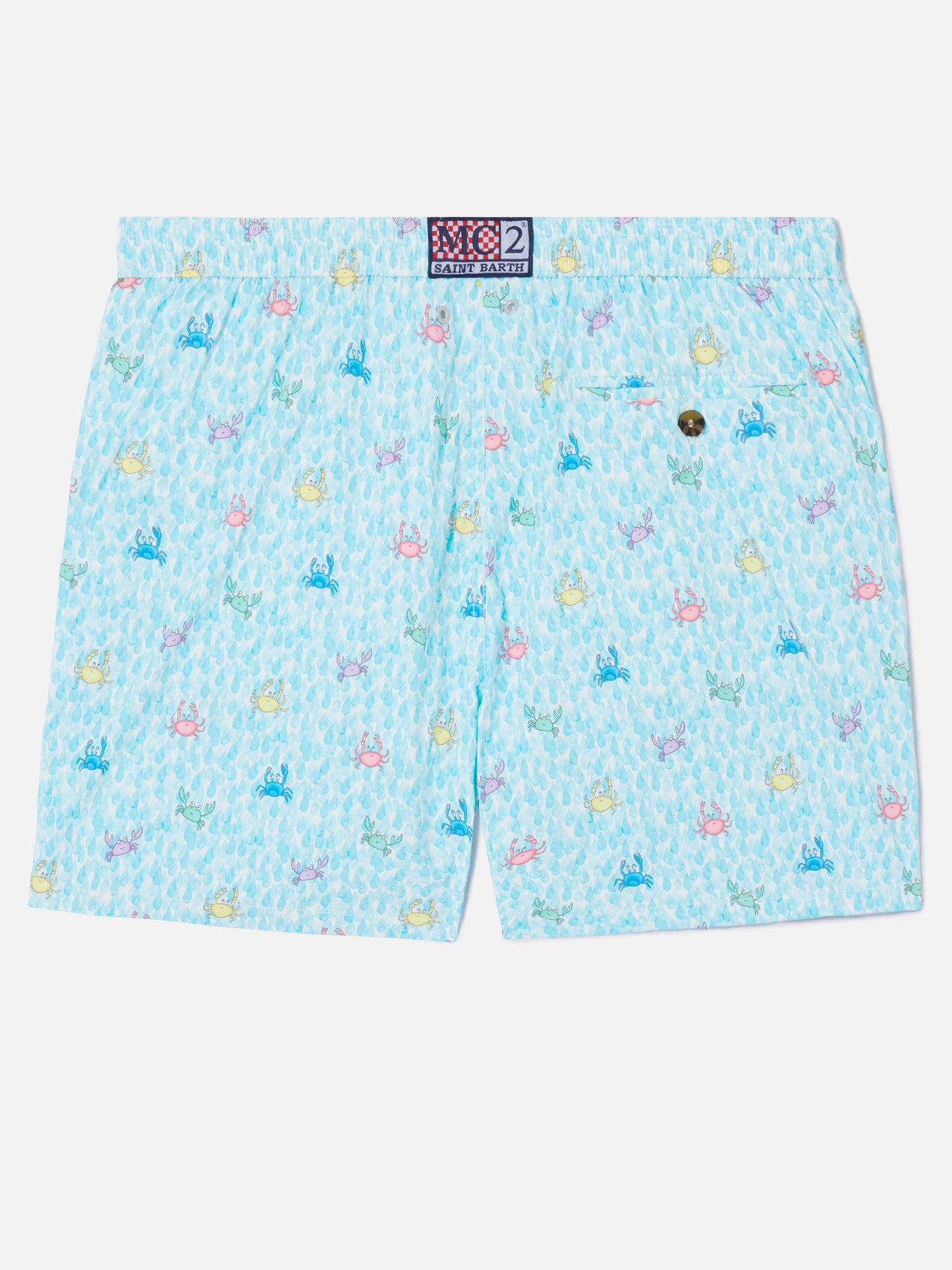 Short de bain stretch classique Comfort Light avec imprimé crabes 