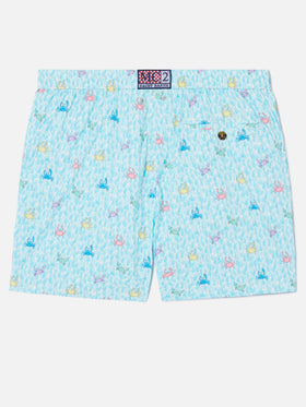 Short de bain stretch classique Comfort Light avec imprimé crabes 