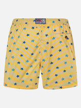 Man Comfort Light swim shorts with starfishes print