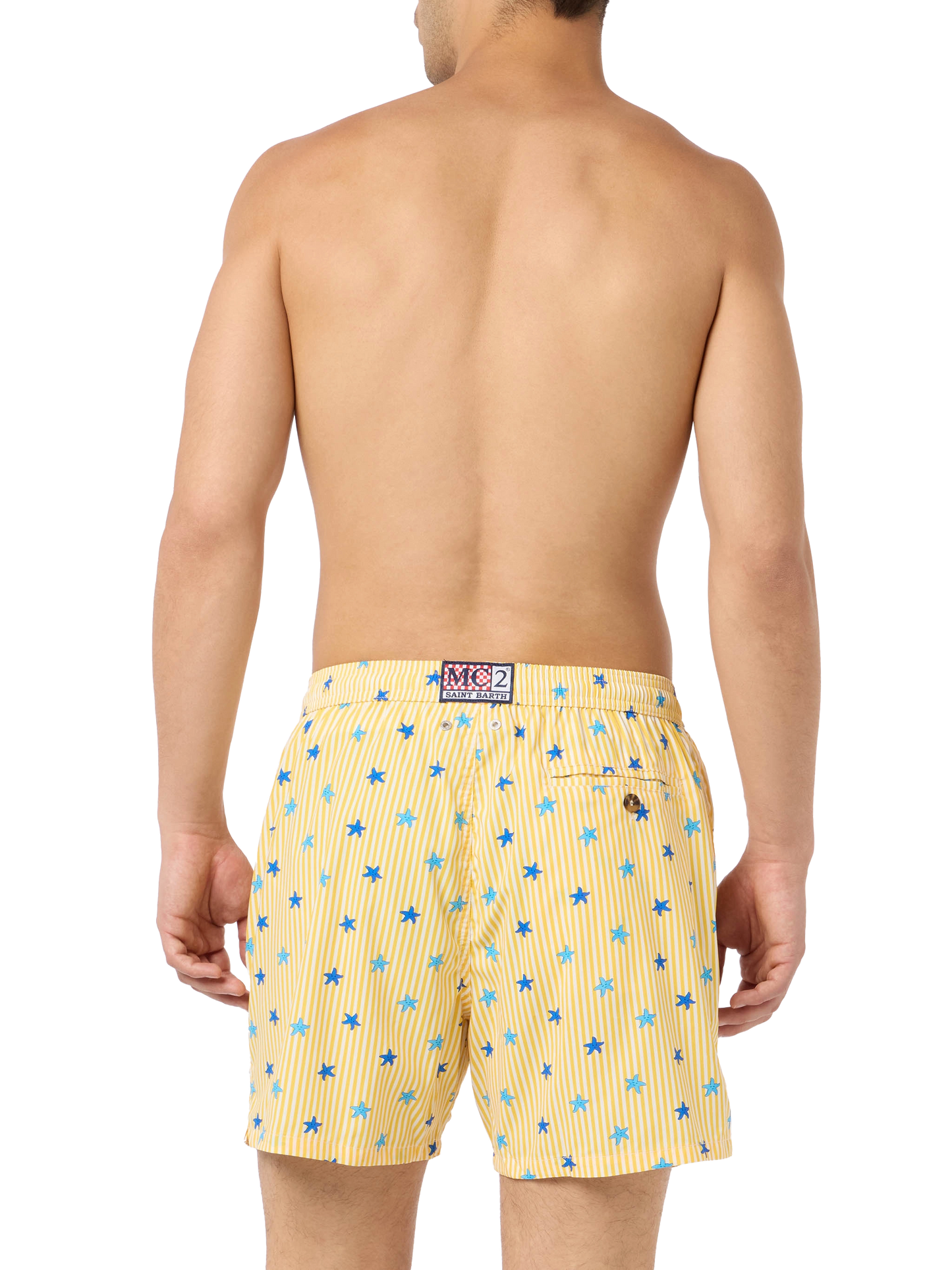 Man Comfort Light Badeshorts mit Seestern-Print