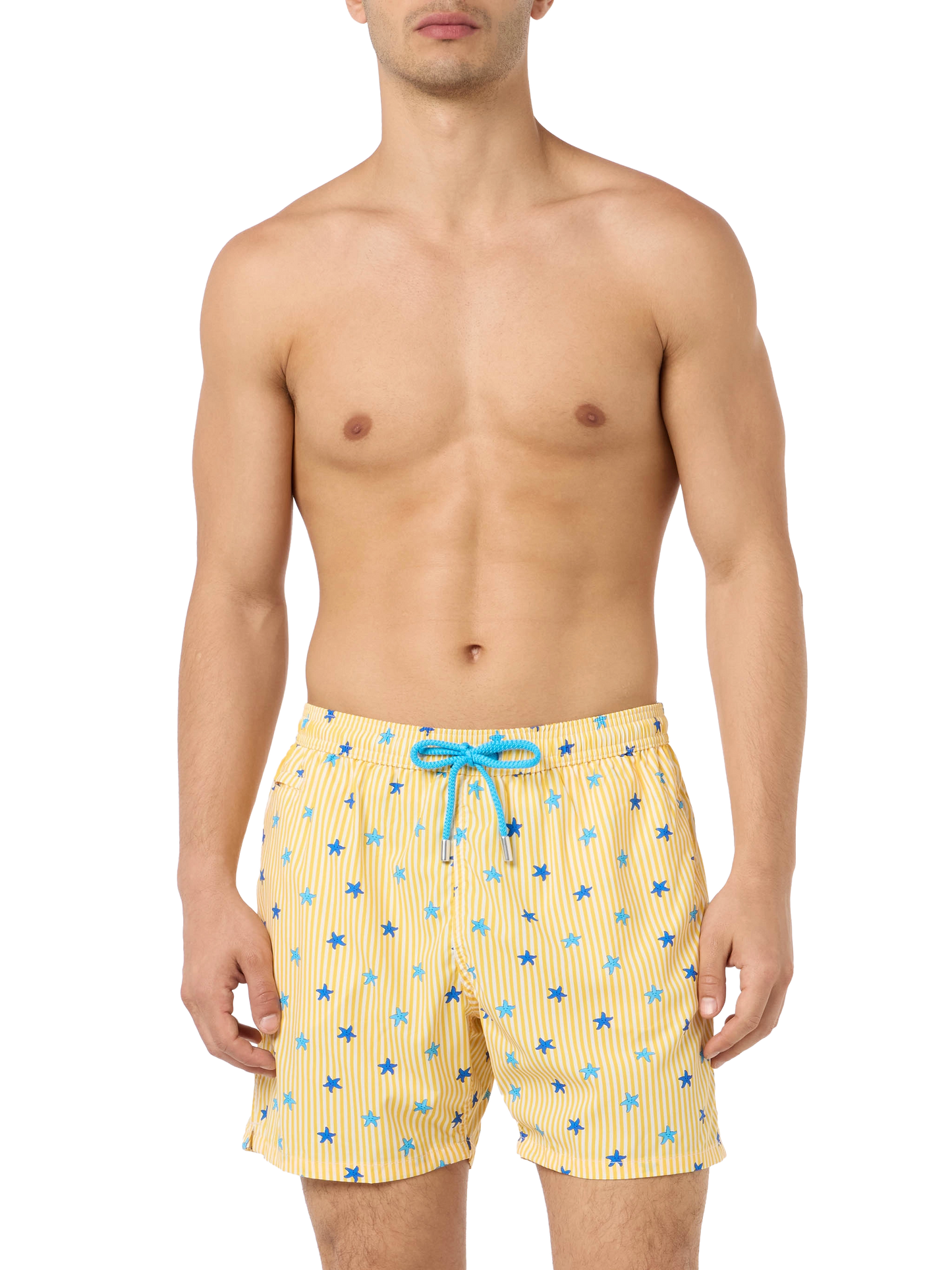Man Comfort Light Badeshorts mit Seestern-Print