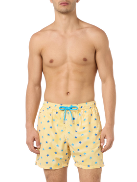 Man Comfort Light Badeshorts mit Seestern-Print