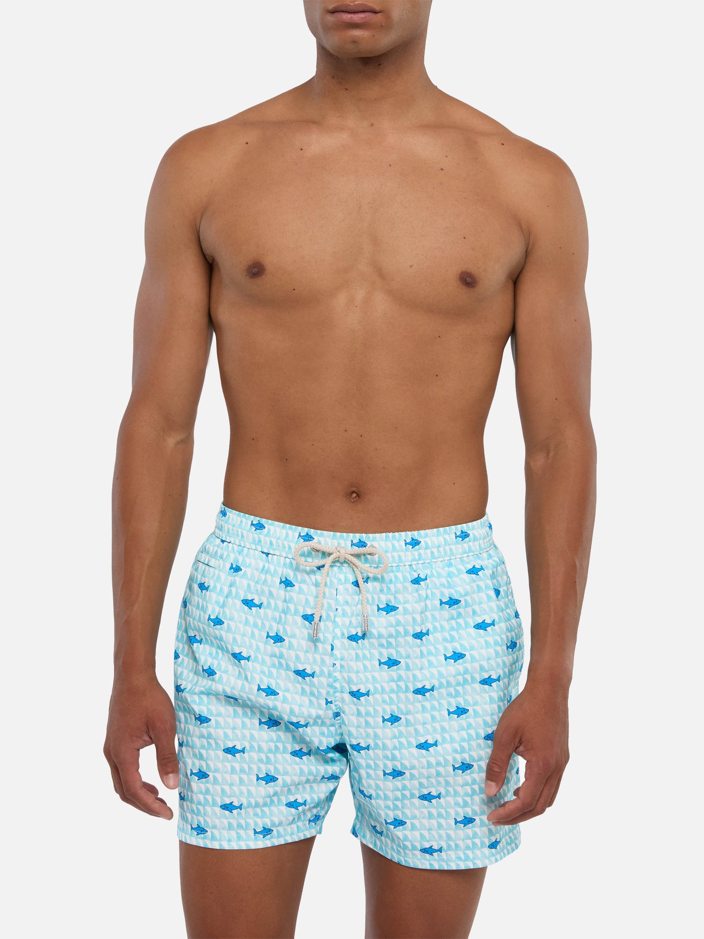Costume mare Comfort Light con stampa pinna di squalo
