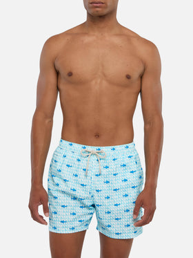 Costume mare Comfort Light con stampa pinna di squalo