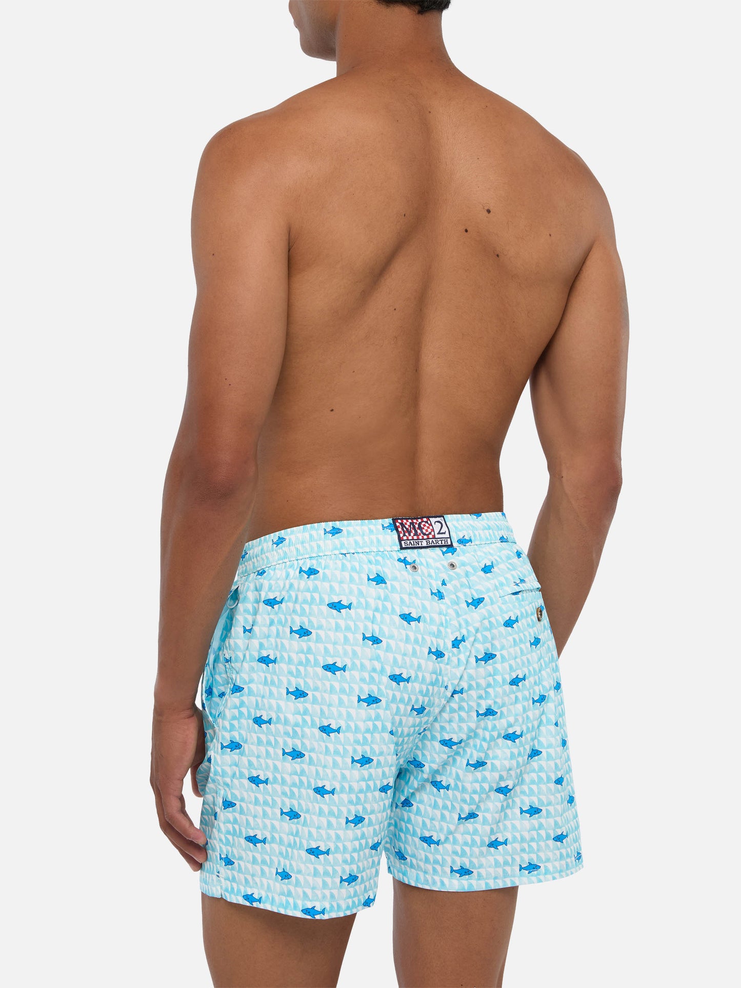 Costume mare Comfort Light con stampa pinna di squalo