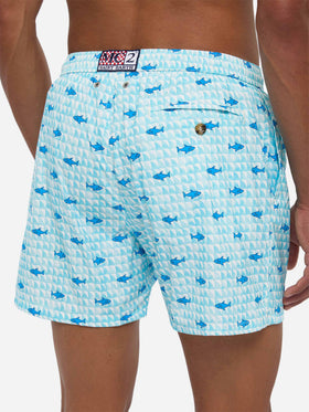 Costume mare Comfort Light con stampa pinna di squalo