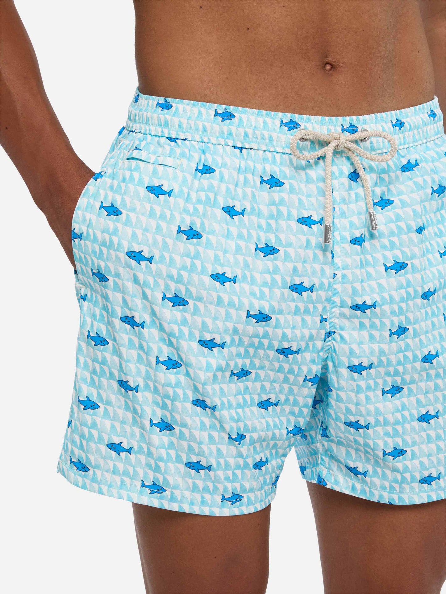 Costume mare Comfort Light con stampa pinna di squalo
