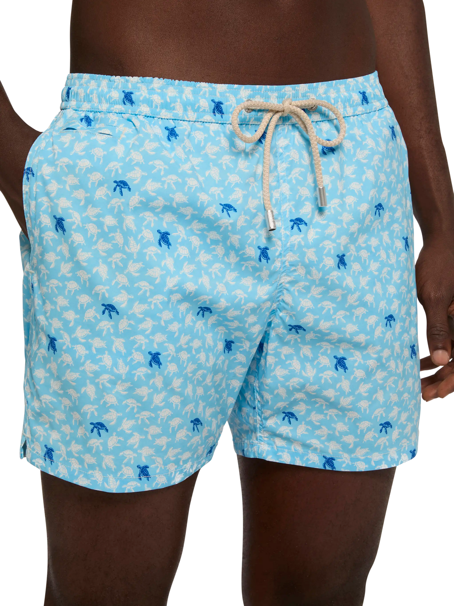Comfort Light swim shorts with sea turtle print