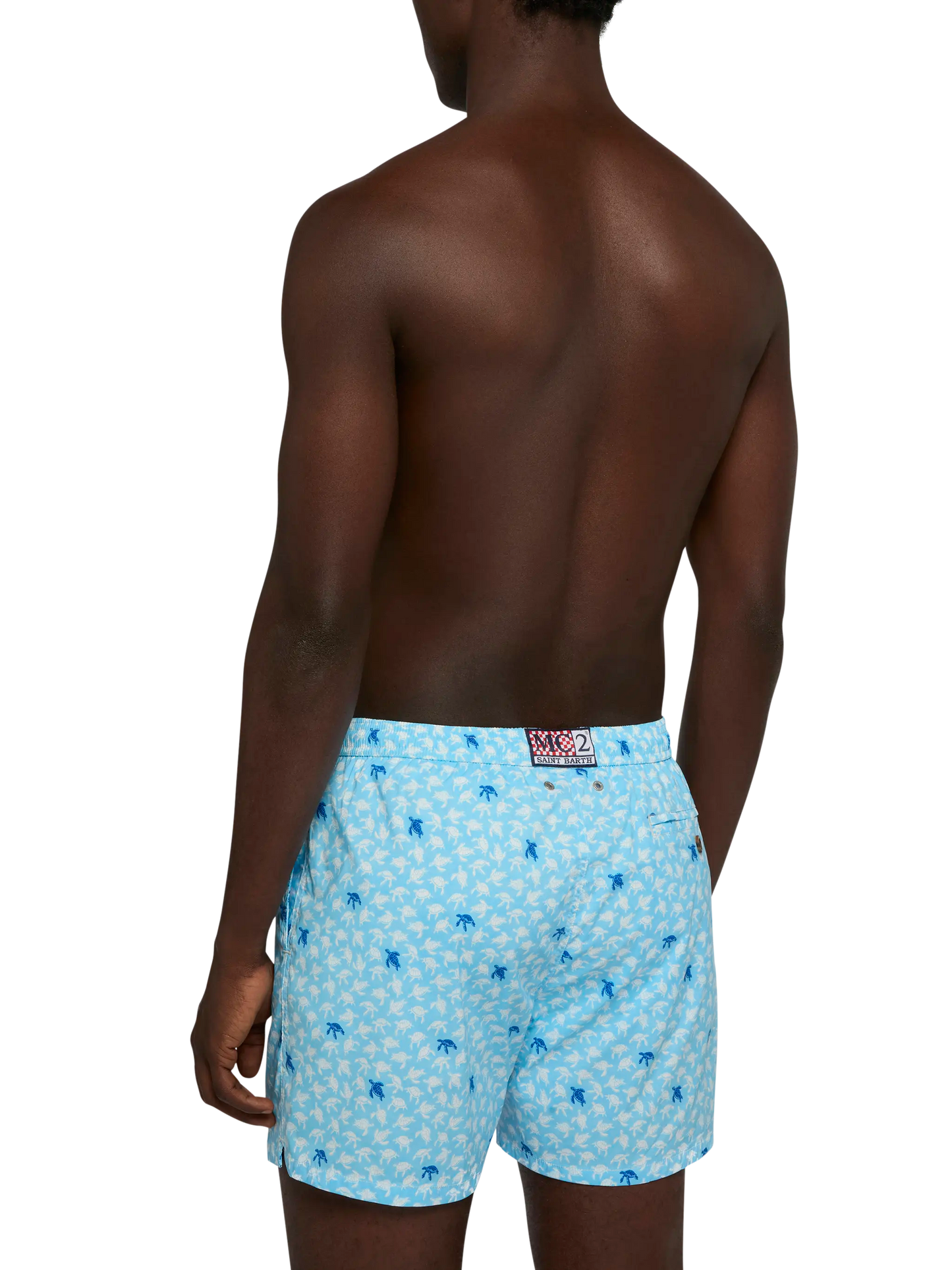 Comfort Light swim shorts with sea turtle print