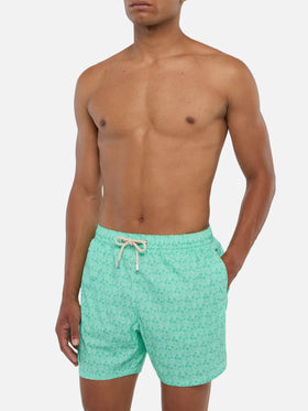 Comfort Light swim shorts with palms print