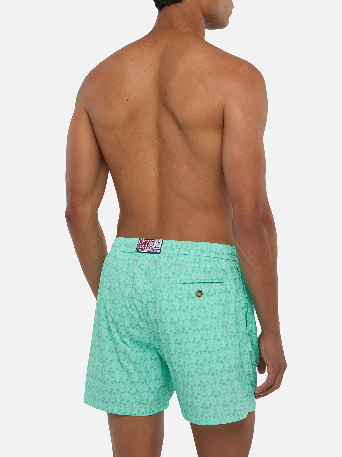 Comfort Light swim shorts with palms print