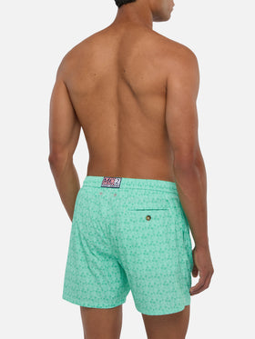 Comfort Light swim shorts with palms print