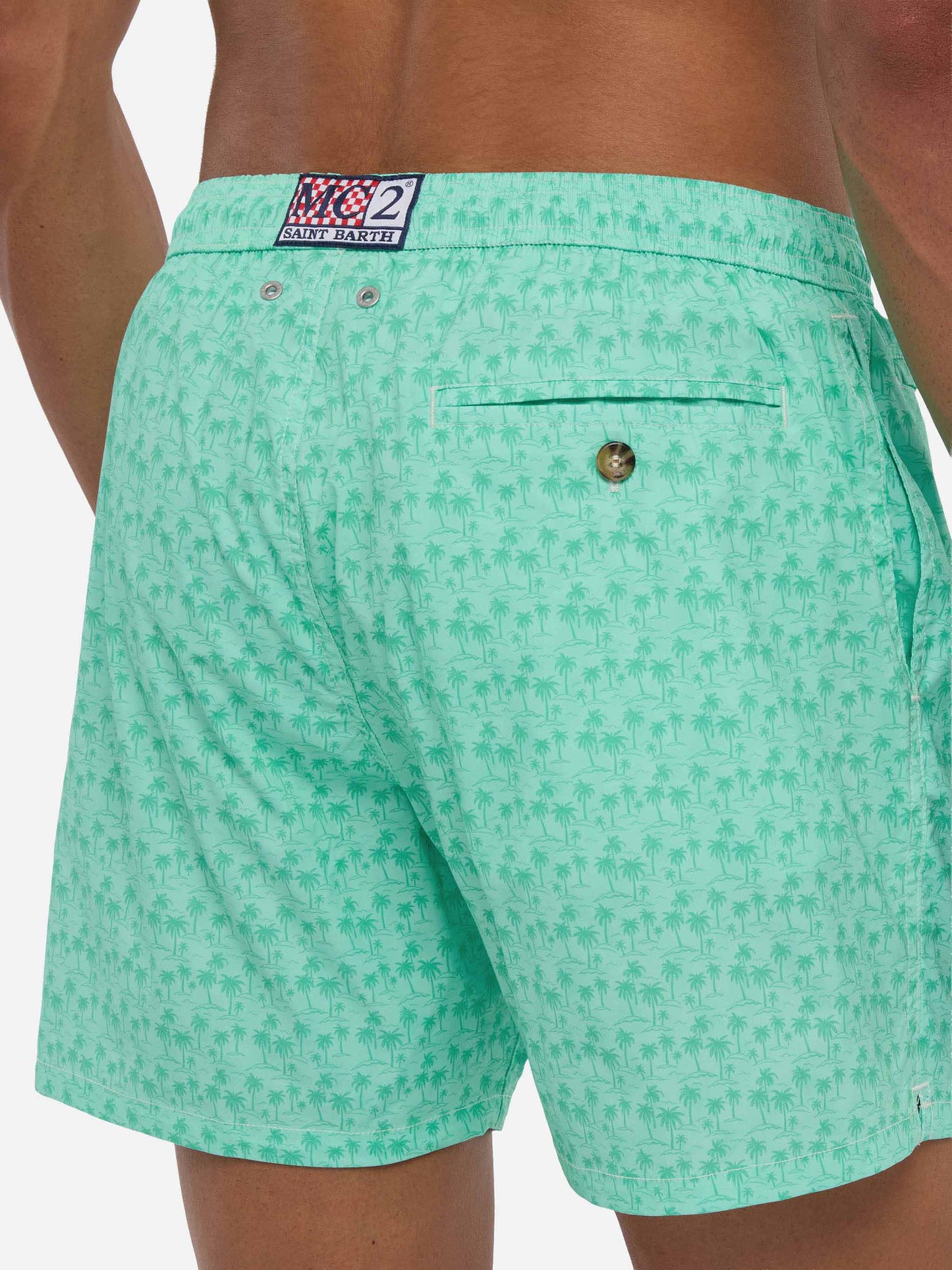 Comfort Light swim shorts with palms print