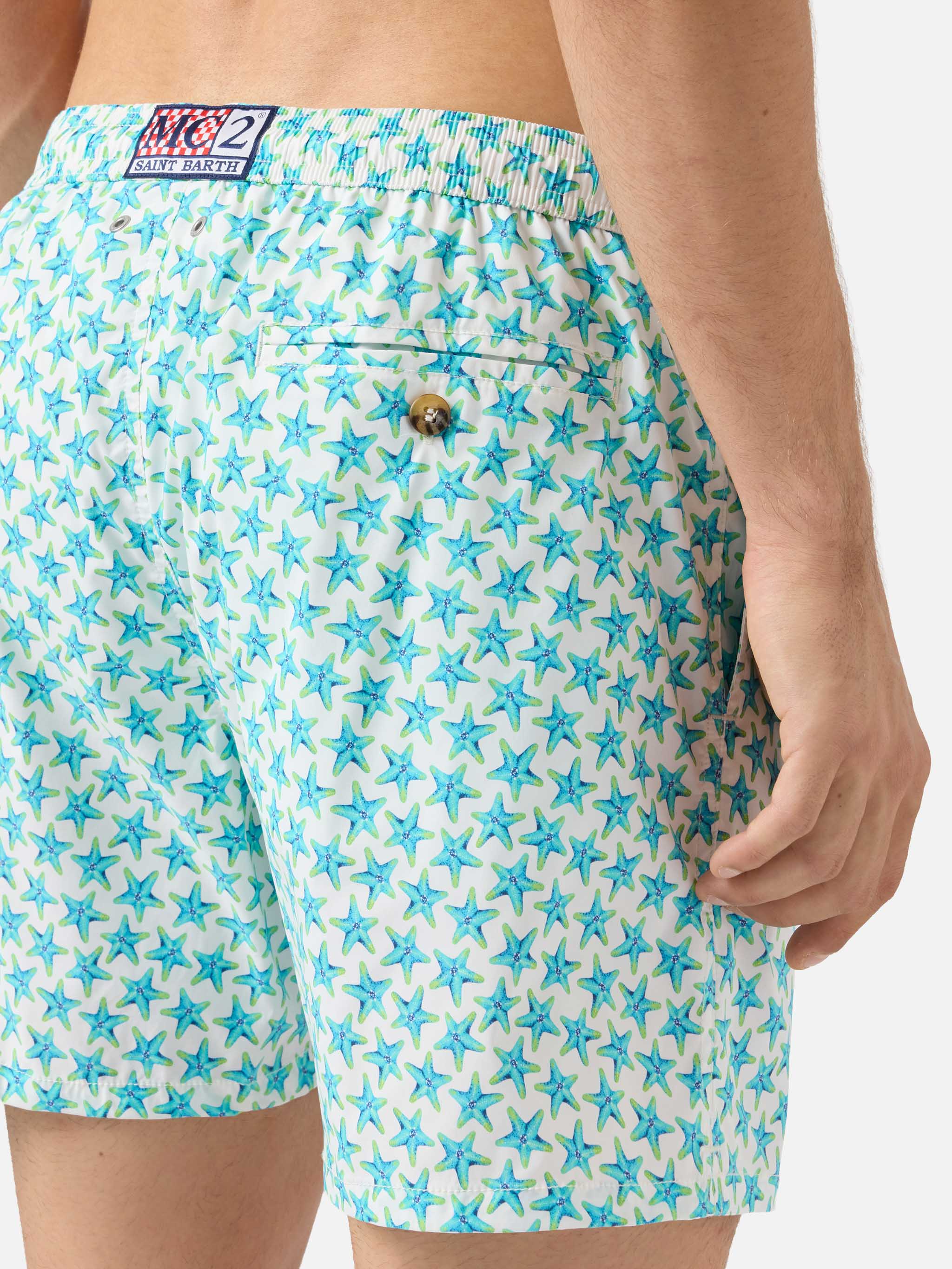 Comfort Light swim shorts with starfish print – MC2 Saint Barth
