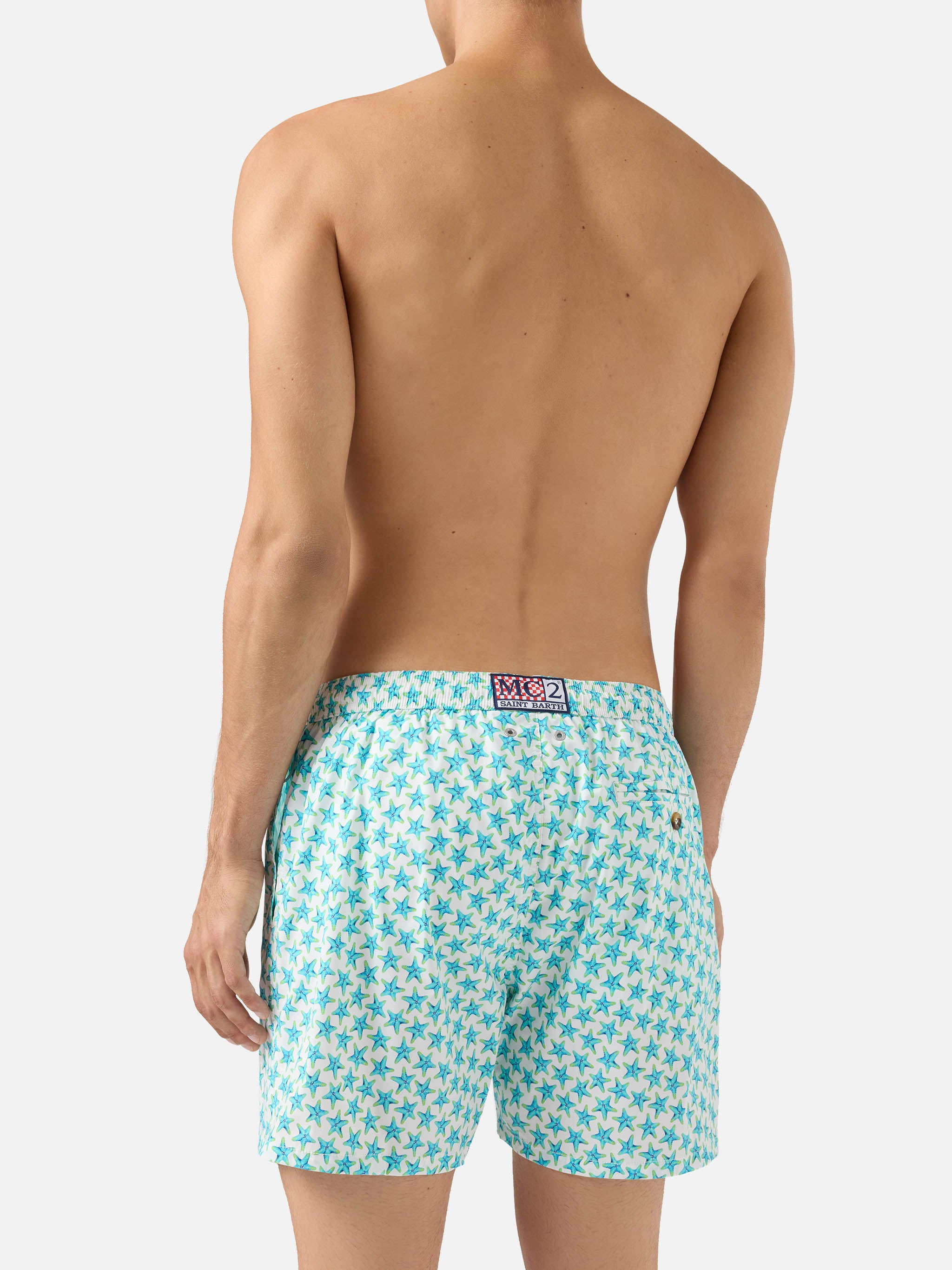 Comfort Light swim shorts with starfish print – MC2 Saint Barth