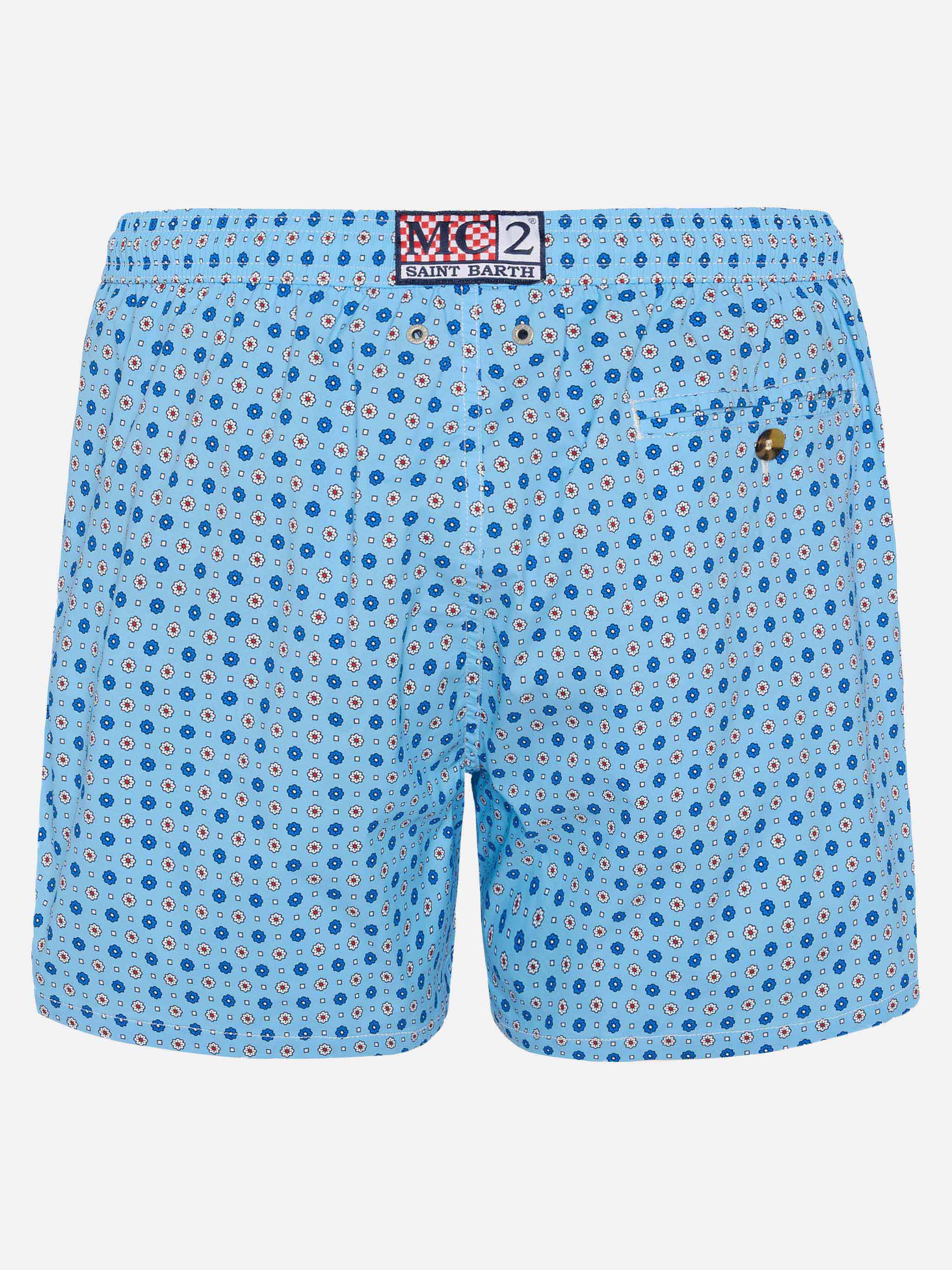 Comfort Light swim shorts with micro tie print – MC2 Saint Barth