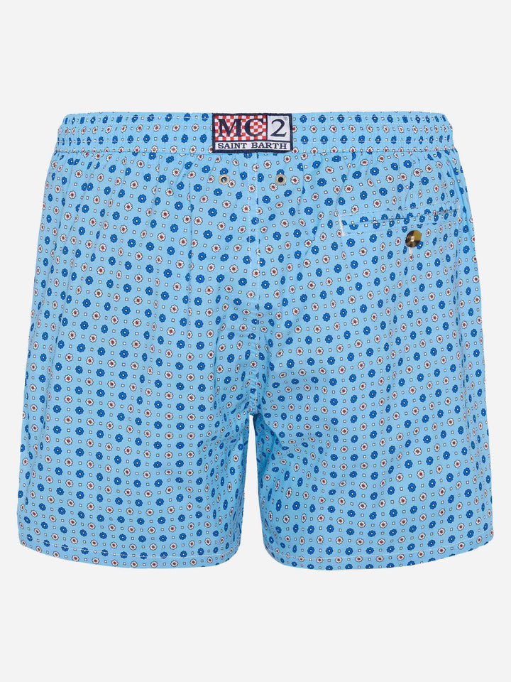 Comfort Light swim shorts with micro tie print