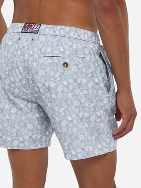 Costume mare Comfort Light con stampa conchiglie