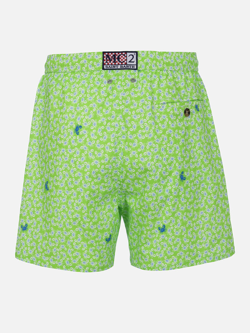 Man Comfort Light Badeshorts mit Krabben-Print