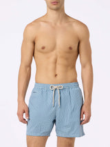 Man Comfort Light swim shorts with gingham print