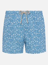 Comfort Light swim shorts with tropical shell print