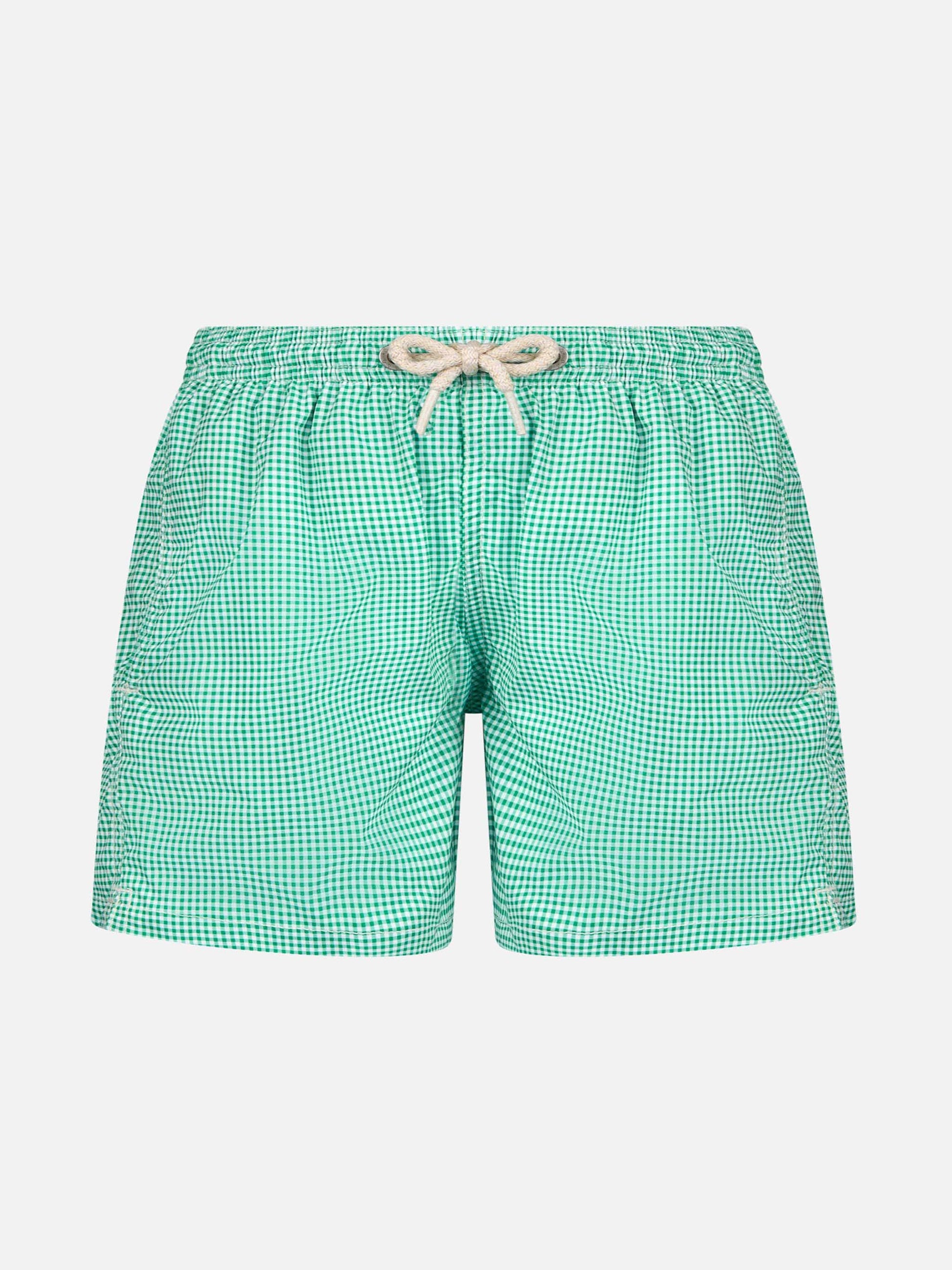Classic stretch Comfort Light Jr swim shorts with gingham print - MC2 Saint Barth