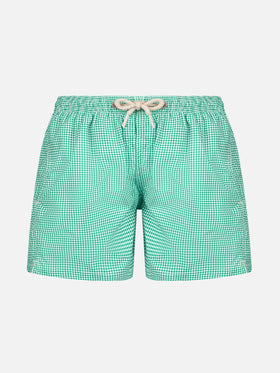 Classic stretch Comfort Light Jr swim shorts with gingham print - MC2 Saint Barth
