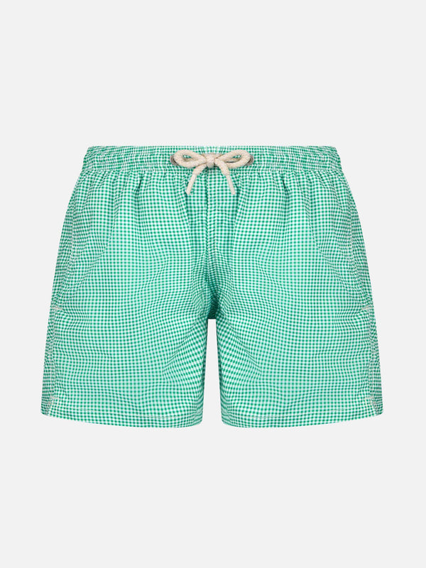 Boy Comfort Light Badeshorts mit Gingham-Print